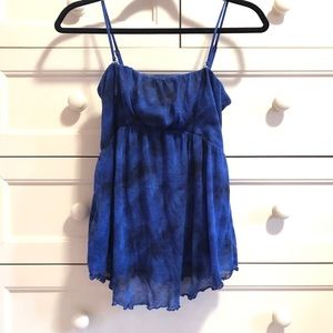 Free People Blue Dyed Shirt size S